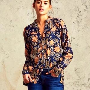 TULAROSA WYATT TUNIC FLORAL LONG SLEEVE TOP SZ SM